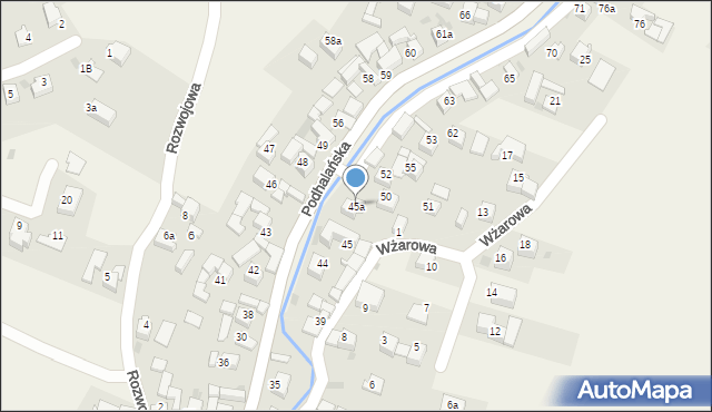 Kluszkowce, Podhalańska, 45a, mapa Kluszkowce