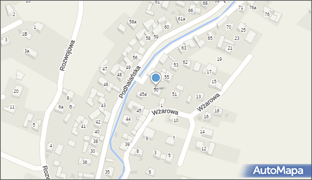 Kluszkowce, Podhalańska, 50, mapa Kluszkowce