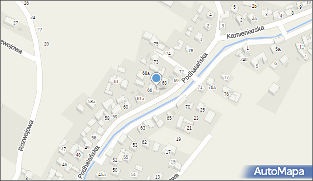 Kluszkowce, Podhalańska, 67, mapa Kluszkowce