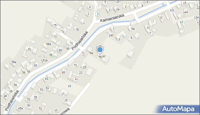 Kluszkowce, Podhalańska, 76, mapa Kluszkowce