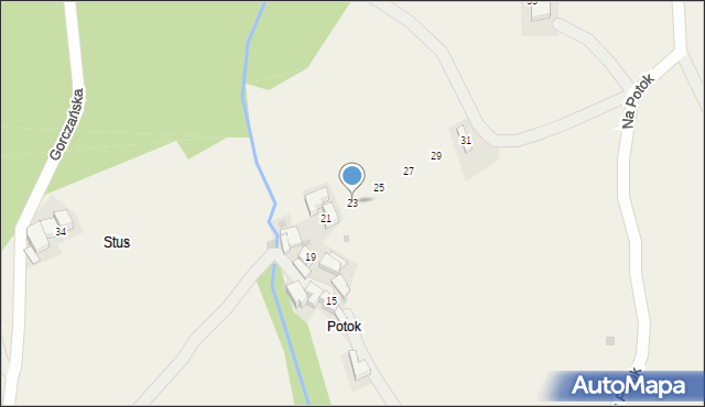 Knurów, Potok, 23, mapa Knurów