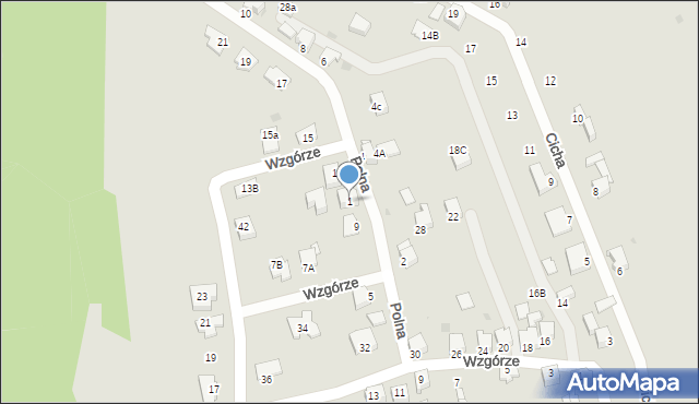 Knurów, Polna, 1, mapa Knurów