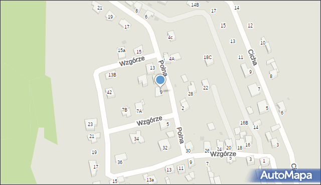 Knurów, Polna, 9, mapa Knurów