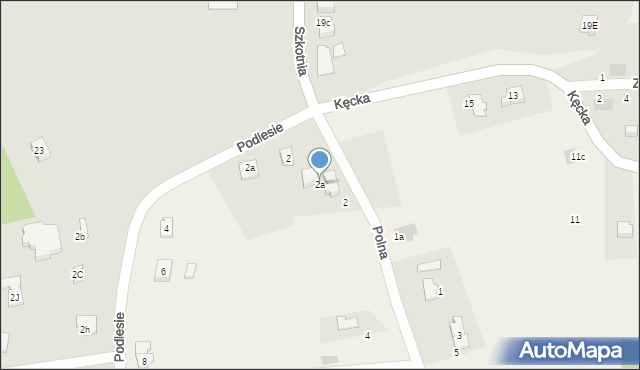 Kobiernice, Polna, 2a, mapa Kobiernice