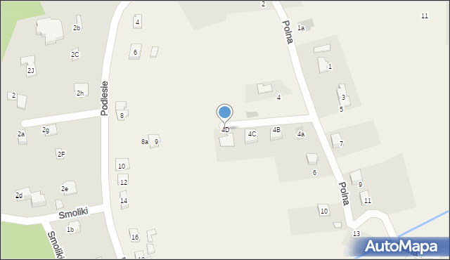 Kobiernice, Polna, 4D, mapa Kobiernice