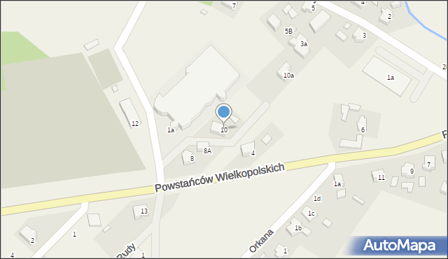 Kobyla Góra, Powstańców Wielkopolskich, 10, mapa Kobyla Góra