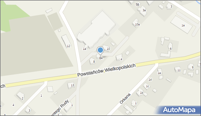 Kobyla Góra, Powstańców Wielkopolskich, 8A, mapa Kobyla Góra