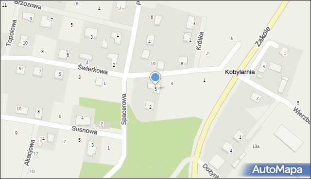 Kobylarnia, Polna, 5, mapa Kobylarnia