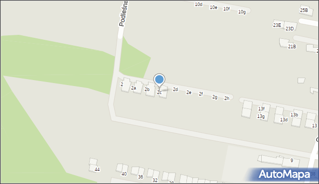 Kobyłka, Podleśna, 2c, mapa Kobyłka