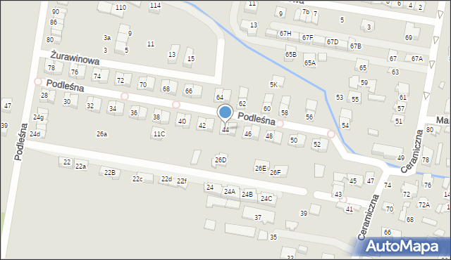 Kobyłka, Podleśna, 44, mapa Kobyłka