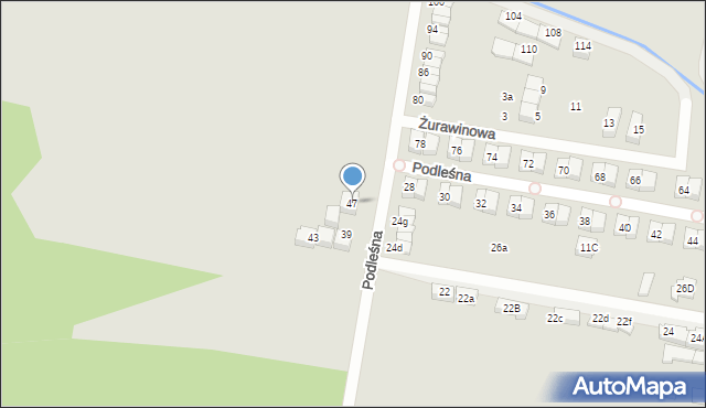Kobyłka, Podleśna, 47, mapa Kobyłka