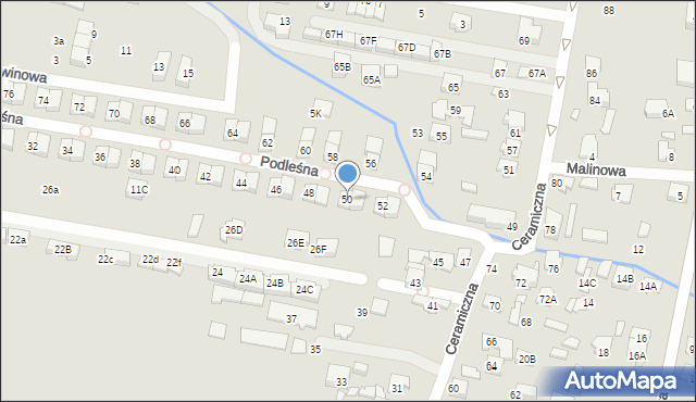 Kobyłka, Podleśna, 50, mapa Kobyłka