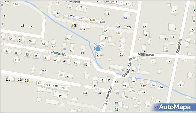 Kobyłka, Podleśna, 54, mapa Kobyłka