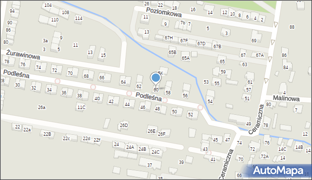 Kobyłka, Podleśna, 60, mapa Kobyłka