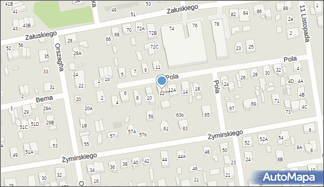Kobyłka, Pola Wincentego, 12, mapa Kobyłka