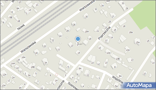 Kobyłka, Poprzeczna, 17, mapa Kobyłka