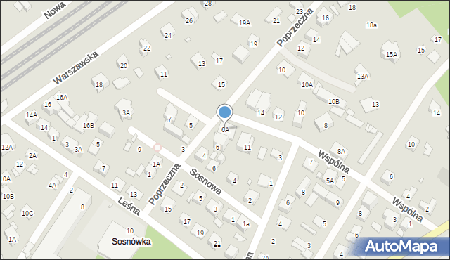 Kobyłka, Poprzeczna, 6A, mapa Kobyłka