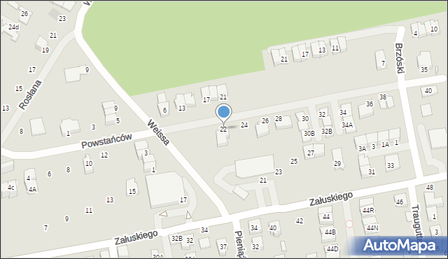 Kobyłka, Powstańców, 22, mapa Kobyłka