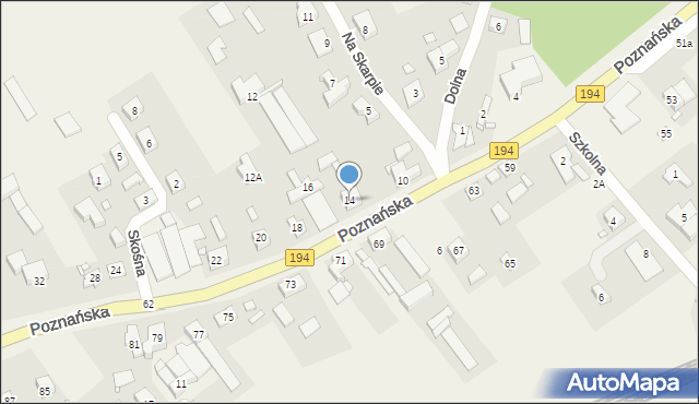 Kobylnica, Poznańska, 14, mapa Kobylnica