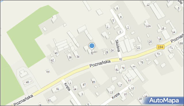 Kobylnica, Poznańska, 32, mapa Kobylnica