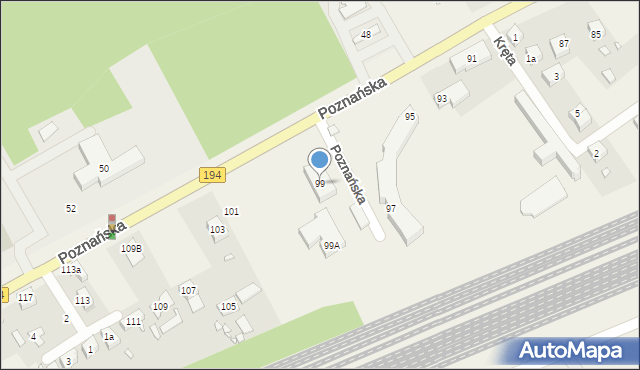 Kobylnica, Poznańska, 99, mapa Kobylnica