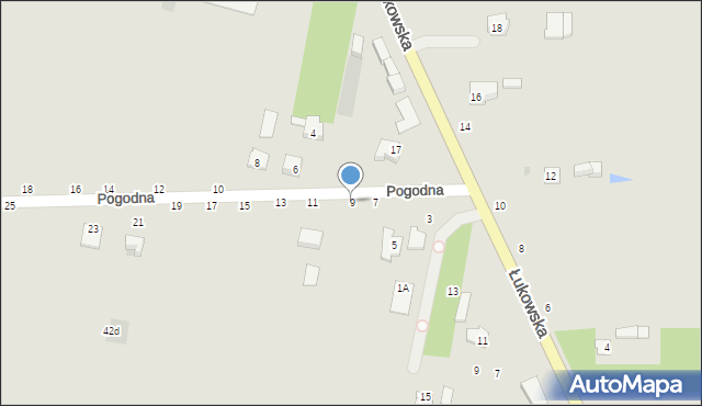 Kock, Pogodna, 9, mapa Kock