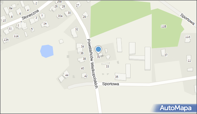 Kołaczkowo, Powstańców Wielkopolskich, 31, mapa Kołaczkowo