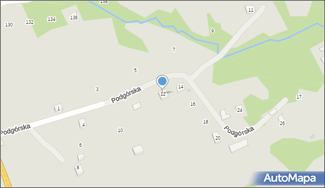 Kołaczyce, Podgórska, 12, mapa Kołaczyce