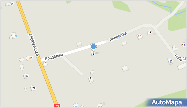 Kołaczyce, Podgórska, 4, mapa Kołaczyce