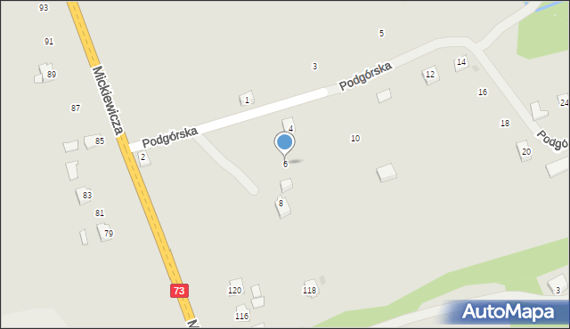 Kołaczyce, Podgórska, 6, mapa Kołaczyce