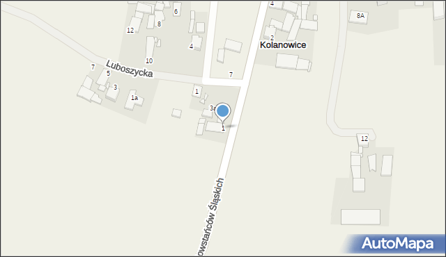 Kolanowice, Powstańców Śląskich, 1, mapa Kolanowice