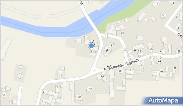 Kolanowice, Powstańców Śląskich, 11, mapa Kolanowice