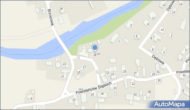 Kolanowice, Powstańców Śląskich, 19, mapa Kolanowice