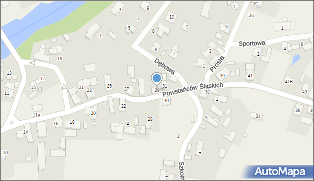 Kolanowice, Powstańców Śląskich, 29, mapa Kolanowice