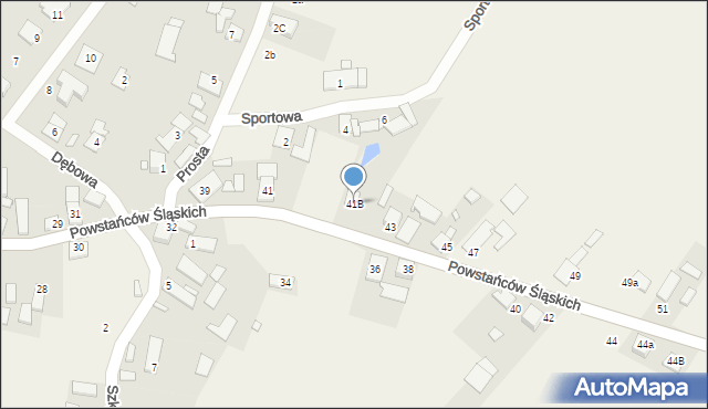 Kolanowice, Powstańców Śląskich, 41B, mapa Kolanowice