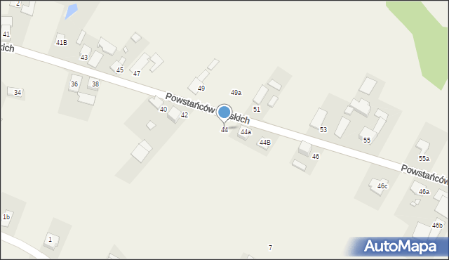 Kolanowice, Powstańców Śląskich, 44, mapa Kolanowice