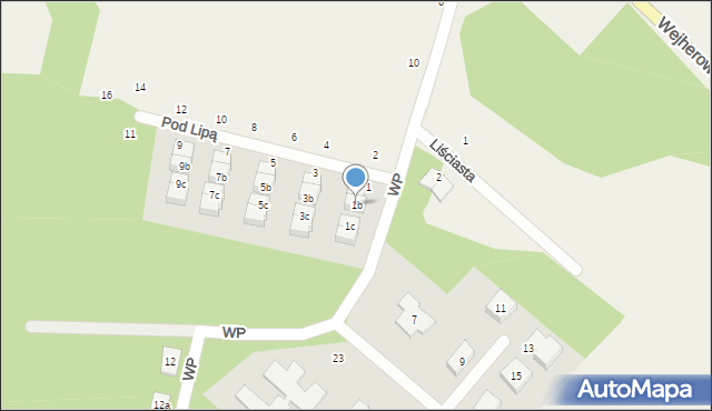 Koleczkowo, Pod Lipą, 1b, mapa Koleczkowo