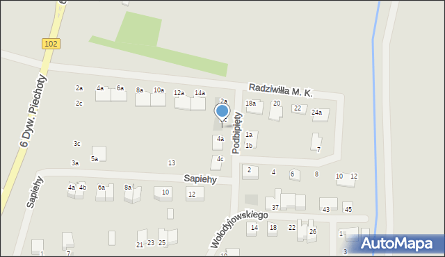 Kołobrzeg, Podbipięty Longinusa, 2d, mapa Kołobrzegu