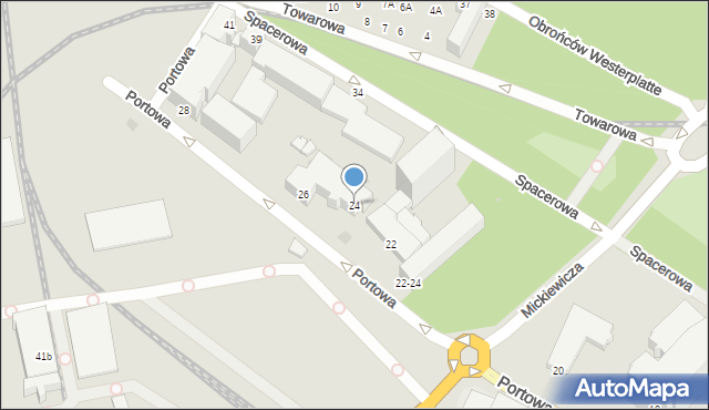 Kołobrzeg, Portowa, 24, mapa Kołobrzegu