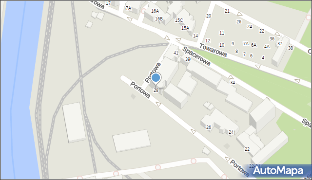 Kołobrzeg, Portowa, 28, mapa Kołobrzegu