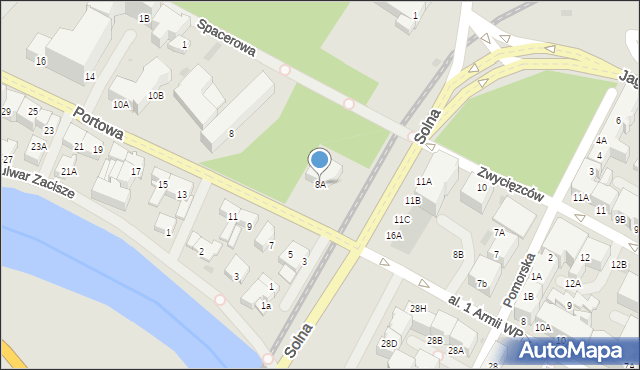 Kołobrzeg, Portowa, 8A, mapa Kołobrzegu