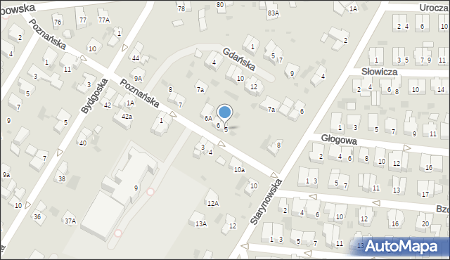 Kołobrzeg, Poznańska, 5, mapa Kołobrzegu