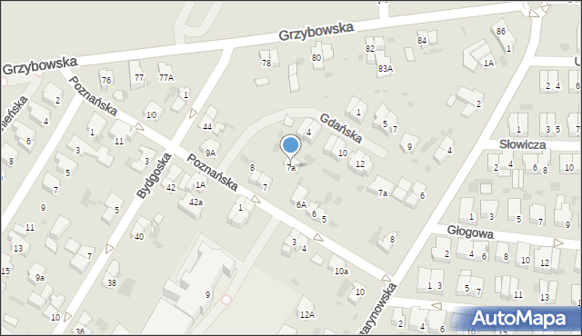 Kołobrzeg, Poznańska, 7a, mapa Kołobrzegu