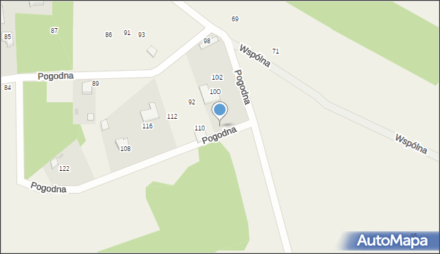 Kolonia Wierzchowisko, Pogodna, 108, mapa Kolonia Wierzchowisko