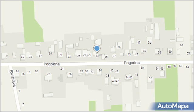 Kolonia Wierzchowisko, Pogodna, 33, mapa Kolonia Wierzchowisko