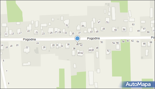 Kolonia Wierzchowisko, Pogodna, 40, mapa Kolonia Wierzchowisko