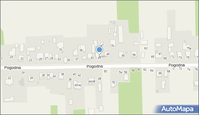 Kolonia Wierzchowisko, Pogodna, 45, mapa Kolonia Wierzchowisko