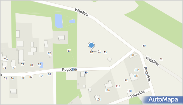 Kolonia Wierzchowisko, Pogodna, 86, mapa Kolonia Wierzchowisko