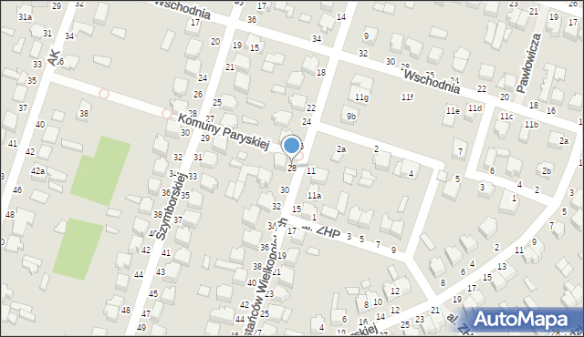 Koluszki, Powstańców Wielkopolskich, 28, mapa Koluszki