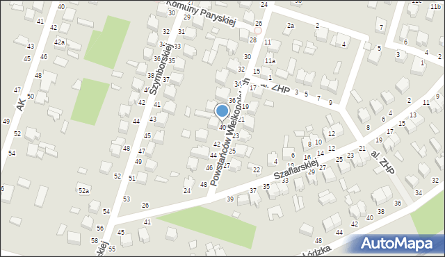 Koluszki, Powstańców Wielkopolskich, 40, mapa Koluszki